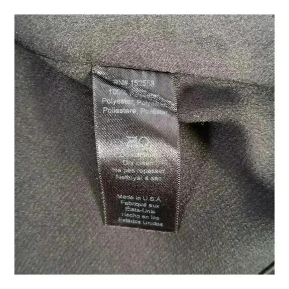 DELFI Collective Blouse Top V-Neck Tie Black Women's Large - Picture 6 of 6